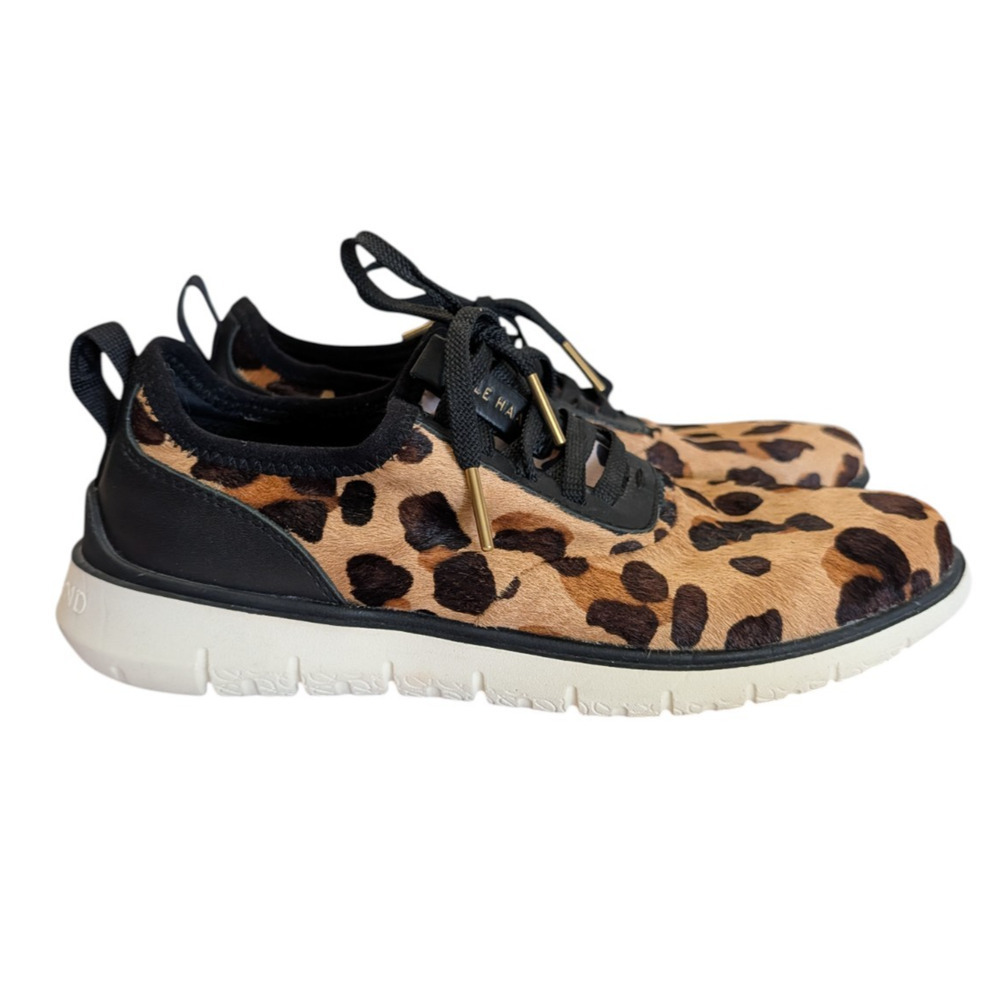 Cole Haan ZeroGrand Generation ZG Jaguar Haircalf Cheetah Print Sneakers Sz 8